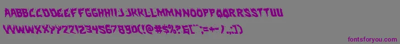 Hotkissleft Font – Purple Fonts on Gray Background