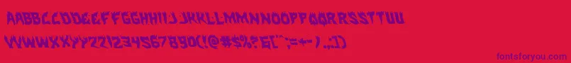 Hotkissleft Font – Purple Fonts on Red Background