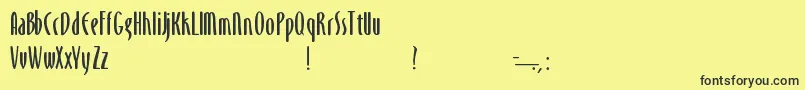 MonikaBold Font – Black Fonts on Yellow Background