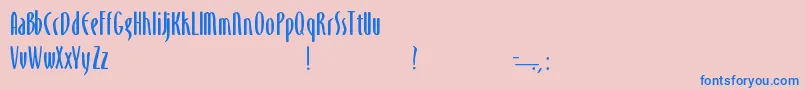 MonikaBold Font – Blue Fonts on Pink Background