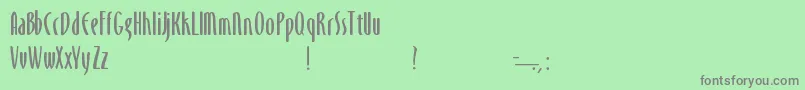 MonikaBold Font – Gray Fonts on Green Background