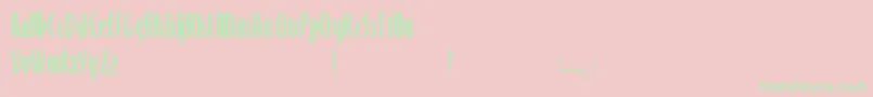 MonikaBold Font – Green Fonts on Pink Background