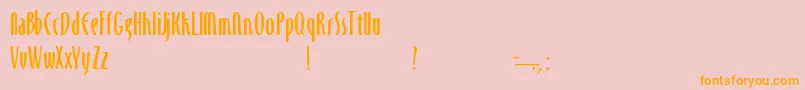 MonikaBold Font – Orange Fonts on Pink Background