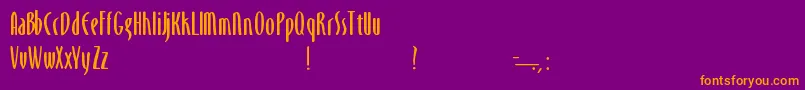 MonikaBold Font – Orange Fonts on Purple Background