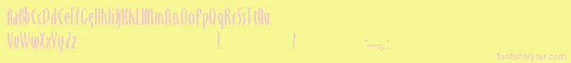 MonikaBold Font – Pink Fonts on Yellow Background