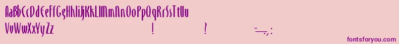 MonikaBold Font – Purple Fonts on Pink Background