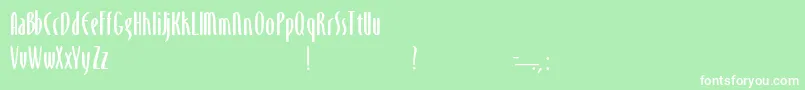 MonikaBold Font – White Fonts on Green Background