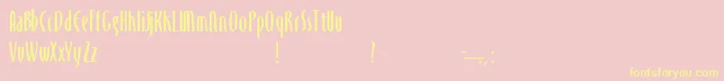 MonikaBold Font – Yellow Fonts on Pink Background