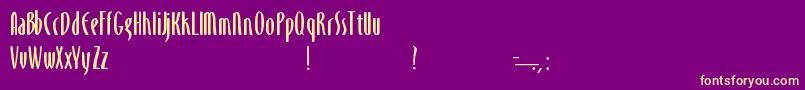 MonikaBold Font – Yellow Fonts on Purple Background