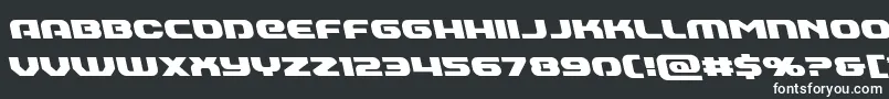 Шрифт Annapolisleft – белые шрифты на чёрном фоне