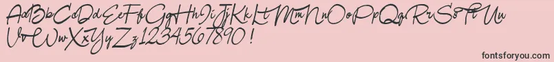 More about Samanthaforpersonaluse Font Samanthaforpersonaluse Font – Black Fonts on Pink Background