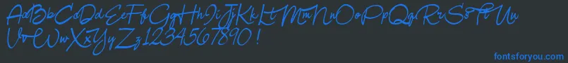Samanthaforpersonaluse Font – Blue Fonts on Black Background