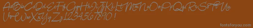 Samanthaforpersonaluse Font – Gray Fonts on Brown Background