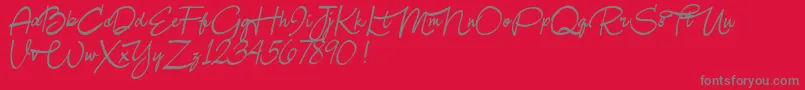 Samanthaforpersonaluse Font – Gray Fonts on Red Background