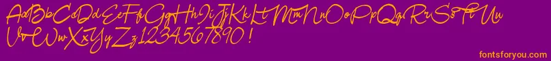 More about Samanthaforpersonaluse Font Samanthaforpersonaluse Font – Orange Fonts on Purple Background