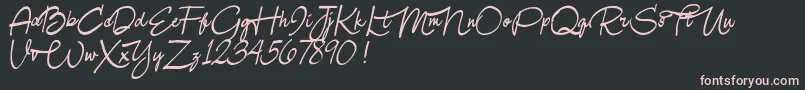 Samanthaforpersonaluse Font – Pink Fonts on Black Background