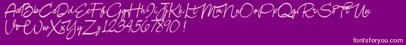 Weitere Informationen zur Samanthaforpersonaluse-Schriftart Samanthaforpersonaluse-Schriftart – Rosa Schriften auf violettem Hintergrund