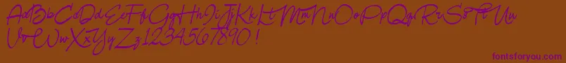 Samanthaforpersonaluse Font – Purple Fonts on Brown Background