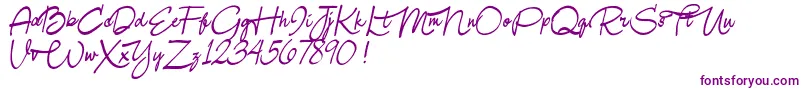 Samanthaforpersonaluse-fontti – violetit fontit