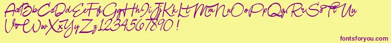 Подробнее о шрифте Samanthaforpersonaluse Шрифт Samanthaforpersonaluse – фиолетовые шрифты на жёлтом фоне