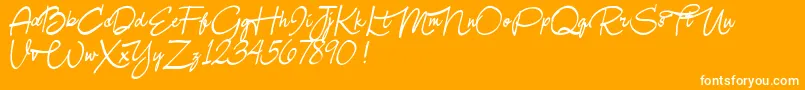 Samanthaforpersonaluse Font – White Fonts on Orange Background