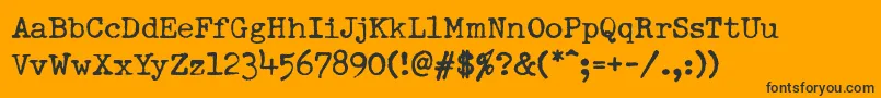 DumboldtypewriterNormal Font – Black Fonts on Orange Background