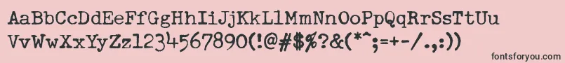 DumboldtypewriterNormal Font – Black Fonts on Pink Background