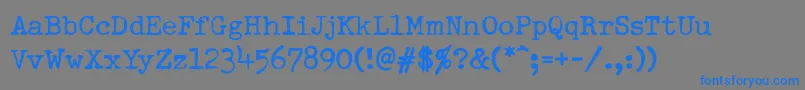 Шрифт DumboldtypewriterNormal – синие шрифты на сером фоне