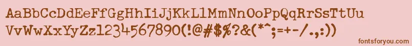 DumboldtypewriterNormal Font – Brown Fonts on Pink Background
