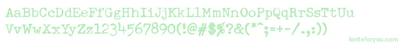 フォントDumboldtypewriterNormal – 緑のフォント