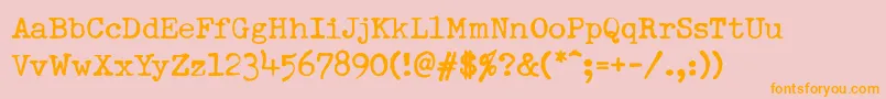 More about DumboldtypewriterNormal Font DumboldtypewriterNormal Font – Orange Fonts on Pink Background