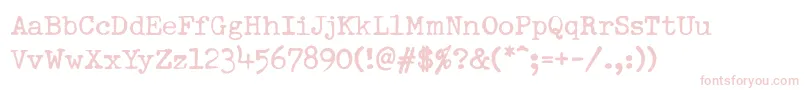 DumboldtypewriterNormal Font – Pink Fonts on White Background