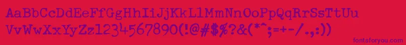 DumboldtypewriterNormal Font – Purple Fonts on Red Background