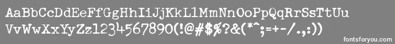 フォントDumboldtypewriterNormal – 灰色の背景に白い文字