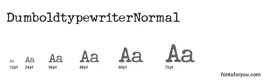 DumboldtypewriterNormal Font Sizes