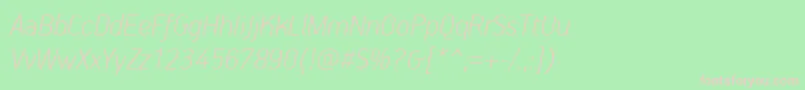 PfhandbookproThinitalic Font – Pink Fonts on Green Background