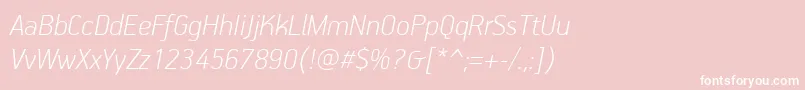 PfhandbookproThinitalic Font – White Fonts on Pink Background