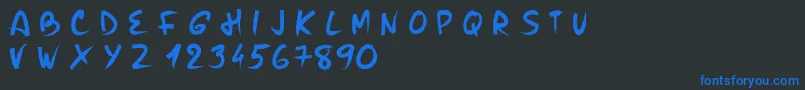 fuente PwBrushMe – Fuentes Azules Sobre Fondo Negro