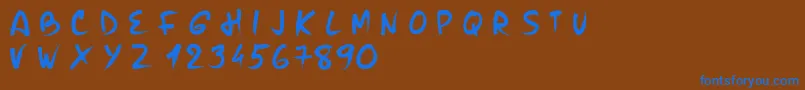 Подробнее о шрифте PwBrushMe Шрифт PwBrushMe – синие шрифты на коричневом фоне
