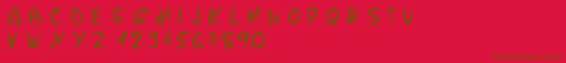 Подробнее о шрифте PwBrushMe Шрифт PwBrushMe – коричневые шрифты на красном фоне
