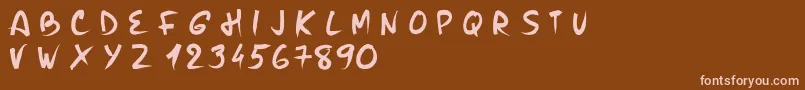 PwBrushMe Font – Pink Fonts on Brown Background