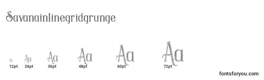 Размеры шрифта Savanainlinegridgrunge (67511)