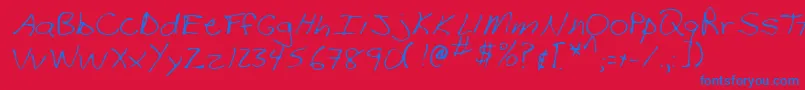 StephenRegular Font – Blue Fonts on Red Background