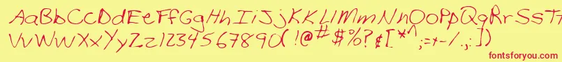 StephenRegular Font – Red Fonts on Yellow Background