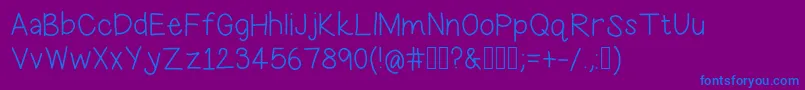 HoodieSweatpants Font – Blue Fonts on Purple Background