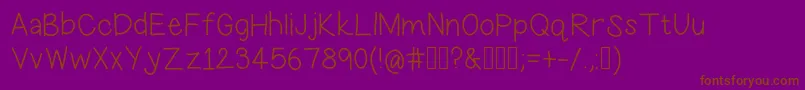 HoodieSweatpants-fontti – ruskeat fontit violetilla taustalla