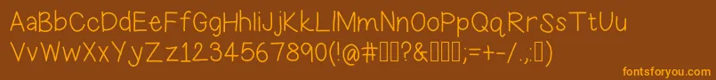 HoodieSweatpants Font – Orange Fonts on Brown Background