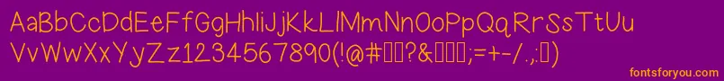 HoodieSweatpants Font – Orange Fonts on Purple Background