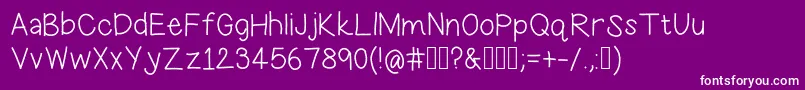 HoodieSweatpants Font – White Fonts on Purple Background