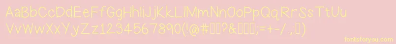 HoodieSweatpants Font – Yellow Fonts on Pink Background